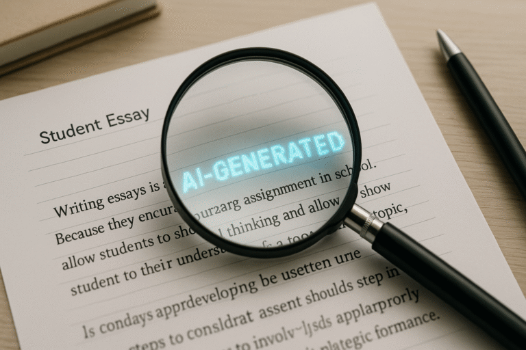 Magnified AI text