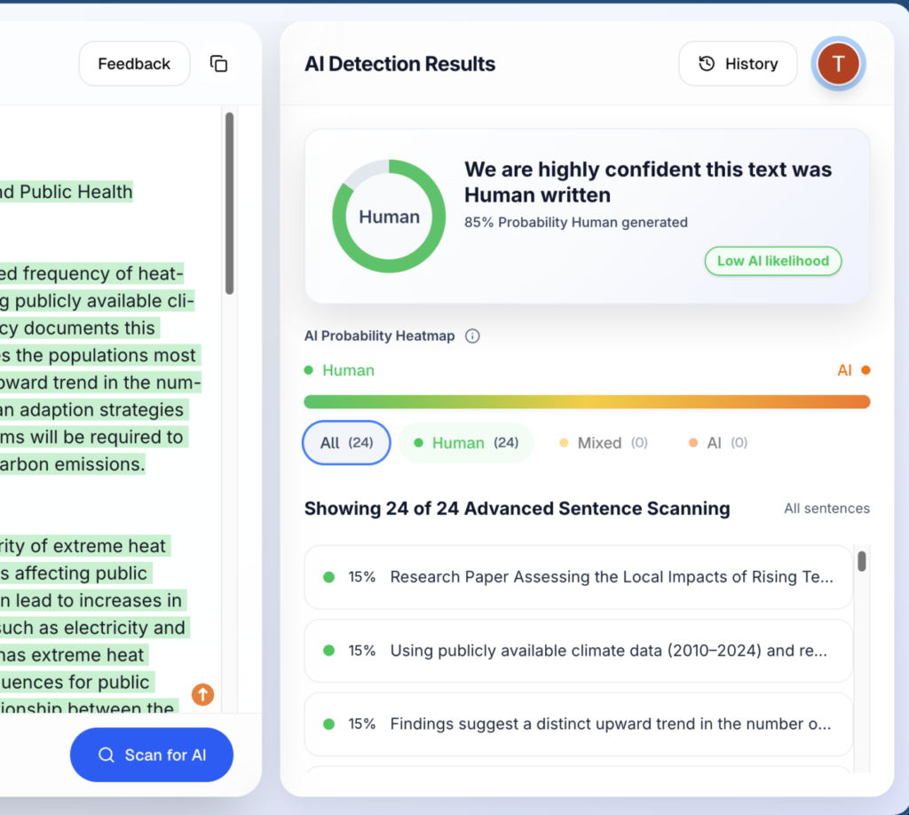 does canvas have ai detection