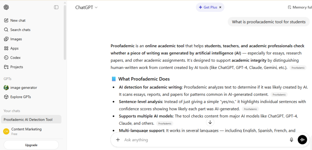 ChatGPT - free AI tools for students