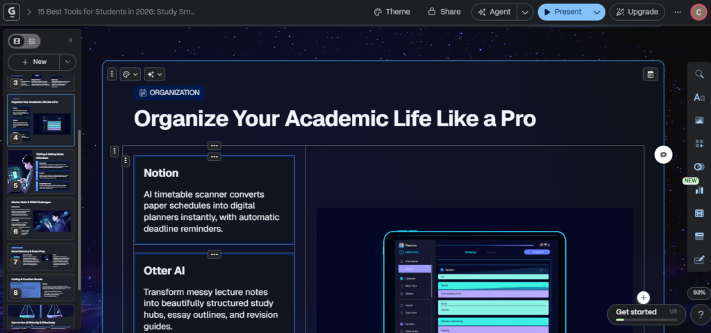 Gamma - free AI tools for students