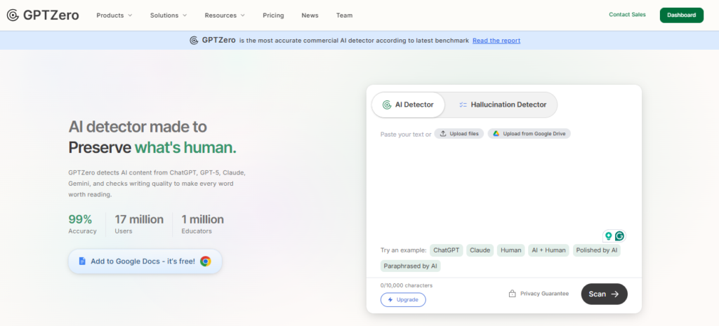 best AI checker for teachers
